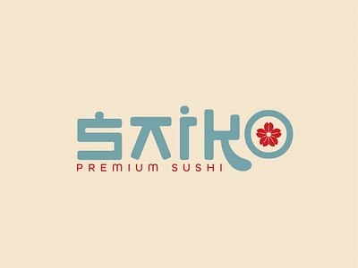 SAIKO | LOGO DESIGN & BRAND IDENTITY branding design flower flowers graphic design illustration japan japanese restaurant logo peach blossom red red flowers restaurant sushi sushi restaurant typography vector