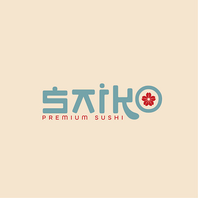 SAIKO | LOGO DESIGN & BRAND IDENTITY branding design flower flowers graphic design illustration japan japanese restaurant logo peach blossom red red flowers restaurant sushi sushi restaurant typography vector