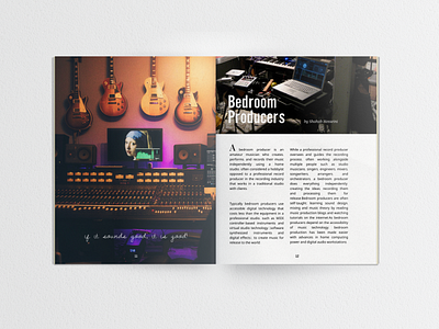 Bedroom Producers - Magazine Layout Exploration graphic design layout magazine music music producer