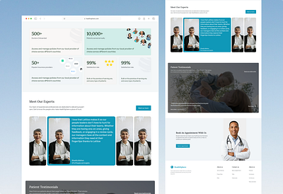 HealthSphere creative design framer health care simple template ui design