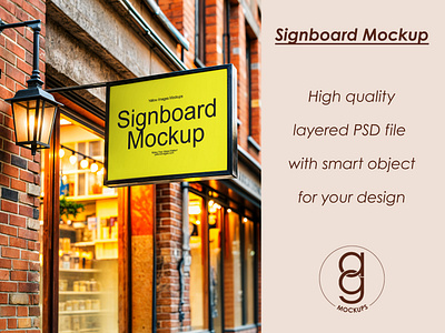 Signboard Mockup 3d adverstising mockup board mockup free brand identity branding design free mockup free template identity illustration label design logo design mockup mockup download mockup free mockupdesign signboard mockup free template free visualization