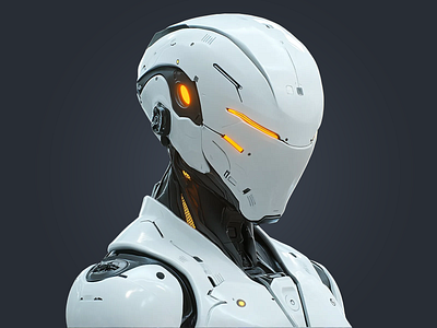 Cyber Sentinel 3d 3d modelling 52x9yr4 android blender cgi character design helmet sci fi sleek