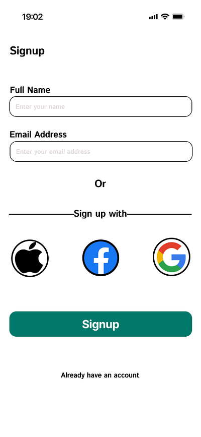 Signup page daily ui