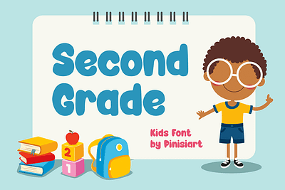 Second Grade – Kids Font branding children design display font font gaming illustration poster youtube