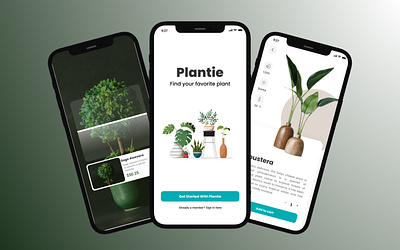 Plantie mobile application plant ui ux