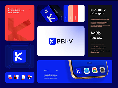 KBBI app - Indonesian Dictionary - Visual Identity animation application bento grid branding branding guideline design dictionary education graphic design illustration indonesia language logo mobile school study ui user interface vector visual identity