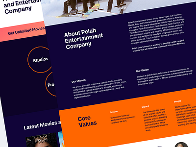 Pelah - Media House Landing Page app design design entertainment website mobile app product design ui