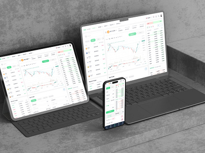 Exchange Dashboard app branding chart coin component crypto currency exchange header input list market minimal order price responsive trade ui ux web