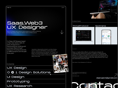 Dejan Baric, Saas, Web3 UX Designer personalwebsite portfoliowebsite saas ux uxdesigner uxui web3 website