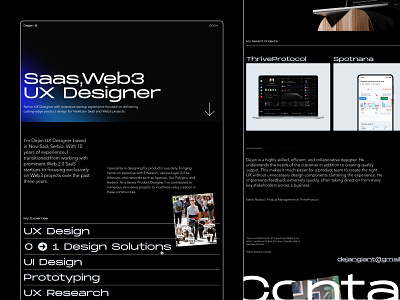 Dejan Baric, Saas, Web3 UX Designer personalwebsite portfoliowebsite saas ux uxdesigner uxui web3 website