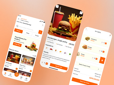 Food Delivery Mobile App graphic design ui ui design