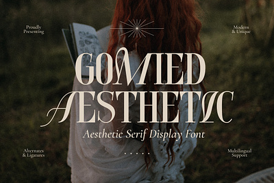 Gomied Aesthetic Serif Display Font branding glamor serif