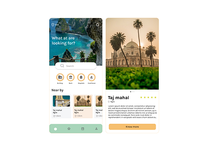 Travel Guide App UI branding graphic design ui