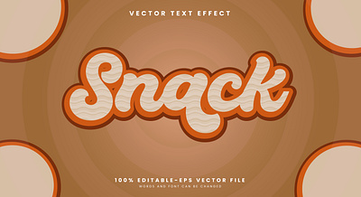 Snack 3d editable text style Template font effect