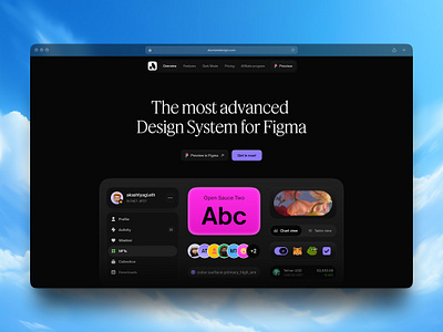 Atomize - Landing page update 🦄 3d abstract atomize bento black branding components darkmode design system framer free landing typography ui