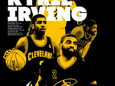 Cavs x Kyrie Irving Poster adobe photoshop design graphic design illustration poster typography