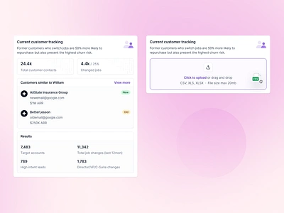 📊 Current Customer Tracking Widget for Lantern apollo attio clay crm csv csv management csv upload data analysis data tracking hubspot job changes ottogrid sales salesforce salesloft sdr tracking ui web analytics zoominfo