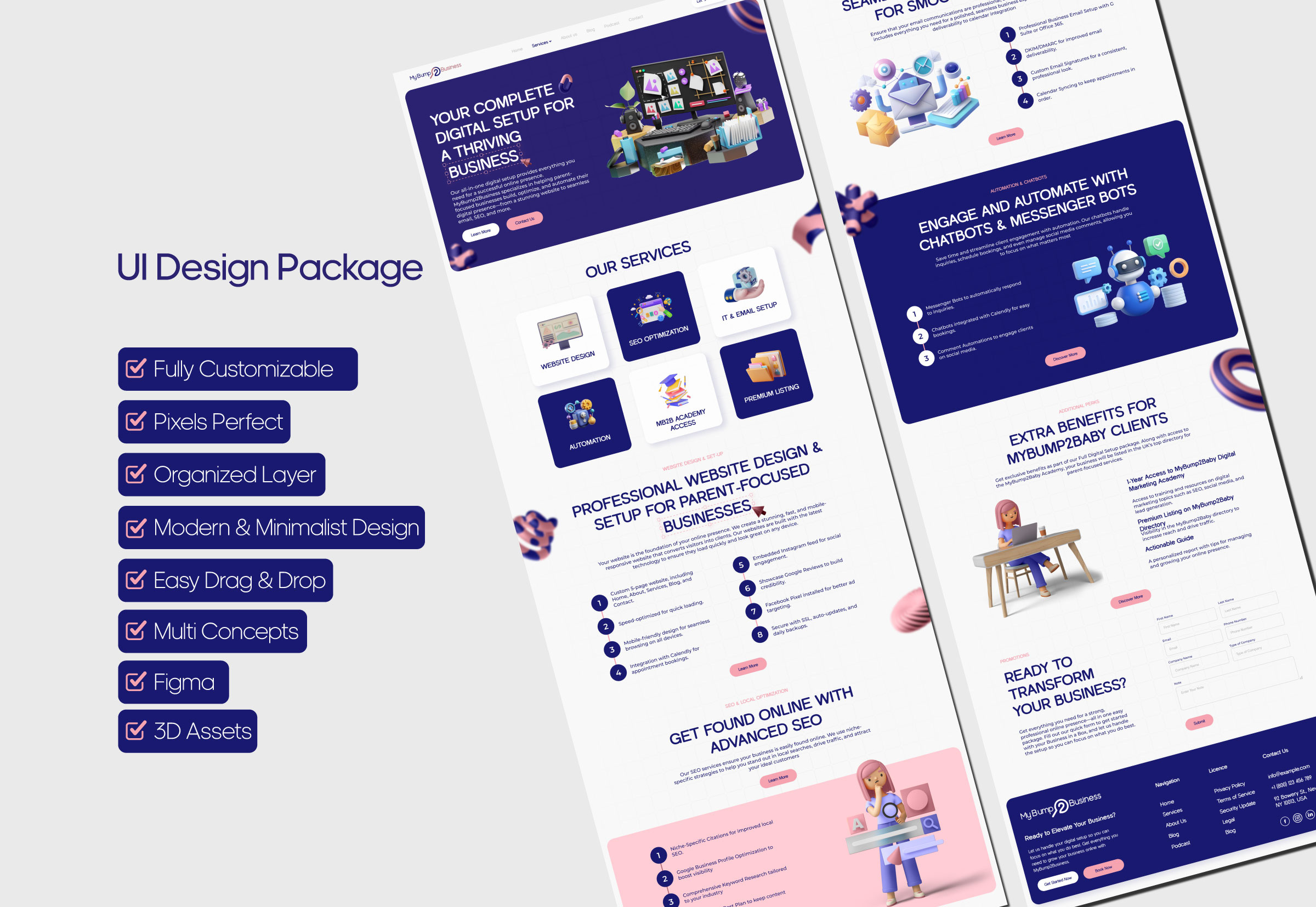 Example of Ui Design For "My Bump2 Business"