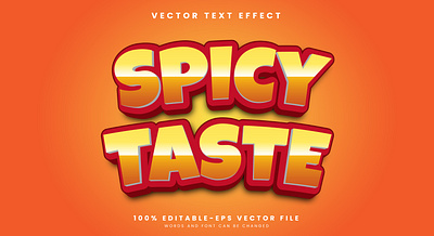 Spicy Taste 3d editable text style Template font effect