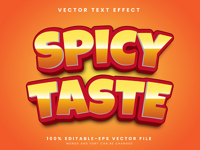 Spicy Taste 3d editable text style Template font effect