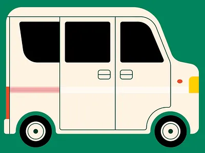 🇯🇵 / 🚐 bento blocky car chubby cute drive graphic graphic design green illustration illustrator japan japanese style karolienpauly kawai kei kei car tokyo travel vector