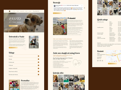 Landing for grooming salon Pasito busyness dogs grooming landing ui ux design web design website for busyness