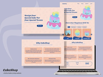 CakeShop 🧁 online bakery shop website bakery shop blue cake cakeshop f.mirkamali uiux homepage mockup onlineshop pinkish orange poster purple ui ui design ui ux ux ux design ux ui web design web page website