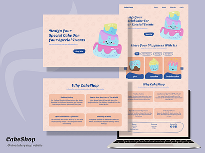 CakeShop 🧁 online bakery shop website bakery shop blue cake cakeshop f.mirkamali uiux homepage mockup onlineshop pinkish orange poster purple ui ui design ui ux ux ux design ux ui web design web page website