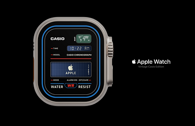 Apple Watch Vintage Casio Edition branding design graphic design illustration ios logo typography ui ux vector