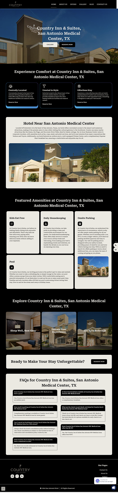 Suites San Antonio Website Design ui website design