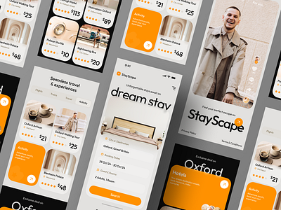 StayScape - Travel & Hotel Booking Responsive Page Website booking design hotel mobile website modern reservation responsive responsive layout tourism travel trip ui ux vacation web web design website website design