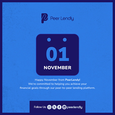 Happy New Month Flyer for Peer Lendly creative flyer design design flier design flyer flyer design graphic design happy new month hello november new month flyer novemeber social media design