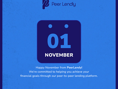 Happy New Month Flyer for Peer Lendly creative flyer design design flier design flyer flyer design graphic design happy new month hello november new month flyer novemeber social media design