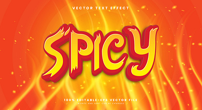 Spicy 3d editable text style Template flames