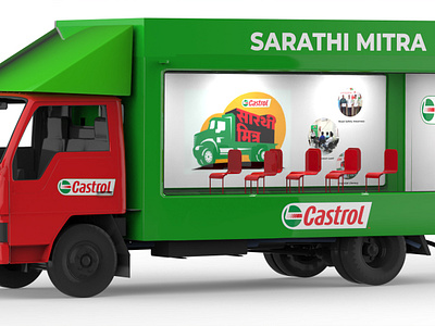 Castrol CSR Truck Branding 3d branding color design dribbble gree green illustration logo packaging