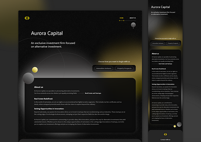 Aurora capital design ui