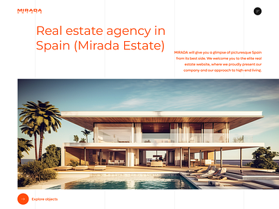 Mirada Estate animation architecture exterior interior real estate ui web design