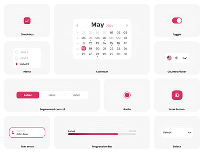 UI components app prototype apple inspired bento design calendar ui checkbox clean components figma interaction design menu design minimalist design modern ui picker progress bar radio button segmented control text entry toggle switch ui elements ui kit user interface