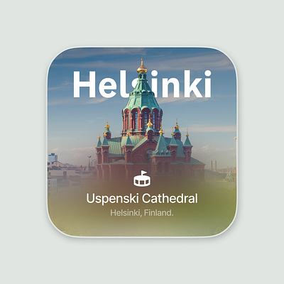 Top Places in Helsinki - A widget design exploration design finland helsink mobile app senate square top places in helsinki travel ui uspen widget