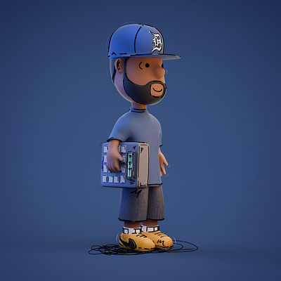 J. Dilla meets Peanuts 3d 3d art blender character design illustration jdilla peanuts photoshop