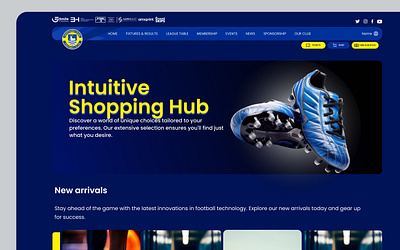 HTFC Football Club ( Online Shop ) football club landing page online shop ui ux