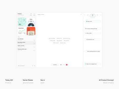 AI Product Concept ai ai app ai chat ai product ai saas artificial intelligence calendar chat chatgpt claude habit journal note productivity record reminder todo voice web widget