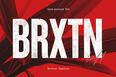 Brixton SVG - Handprinted Type Family beautiful branding font free font hand painted hand print letterpress logo modern poster powerful texture vintage wedding woodprint