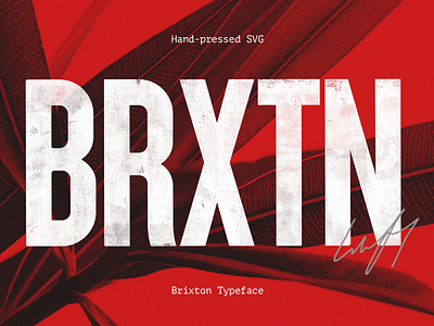 Brixton SVG - Handprinted Type Family beautiful branding font free font hand painted hand print letterpress logo modern poster powerful texture vintage wedding woodprint