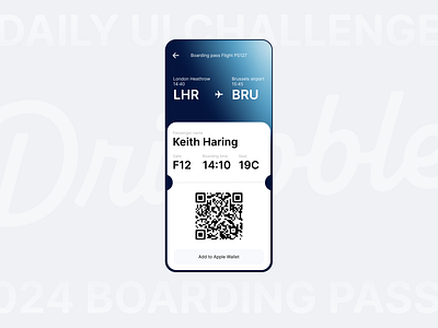 Daily UI #024 — Boarding Pass boardingpass dailyui mobile ui