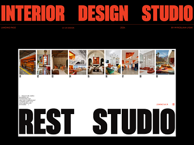 Interior design studio - Landing page branding interior design interior website landing page rest studio design ui ux website design