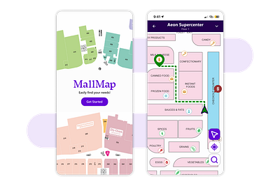 MallMap indoor-locator app design ui ui design ux ux design