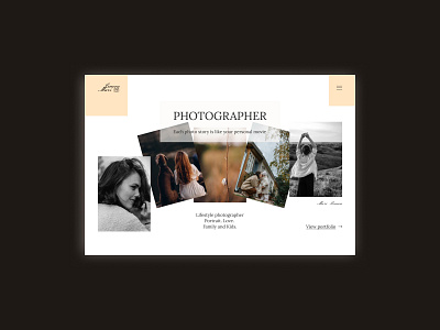 Landing for photographer busyness design landing life style photo photographer ui ux web design