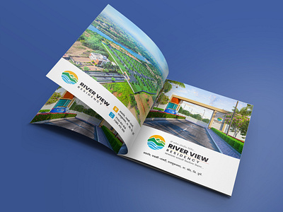 River View branding brochure graphic design illustrator print design