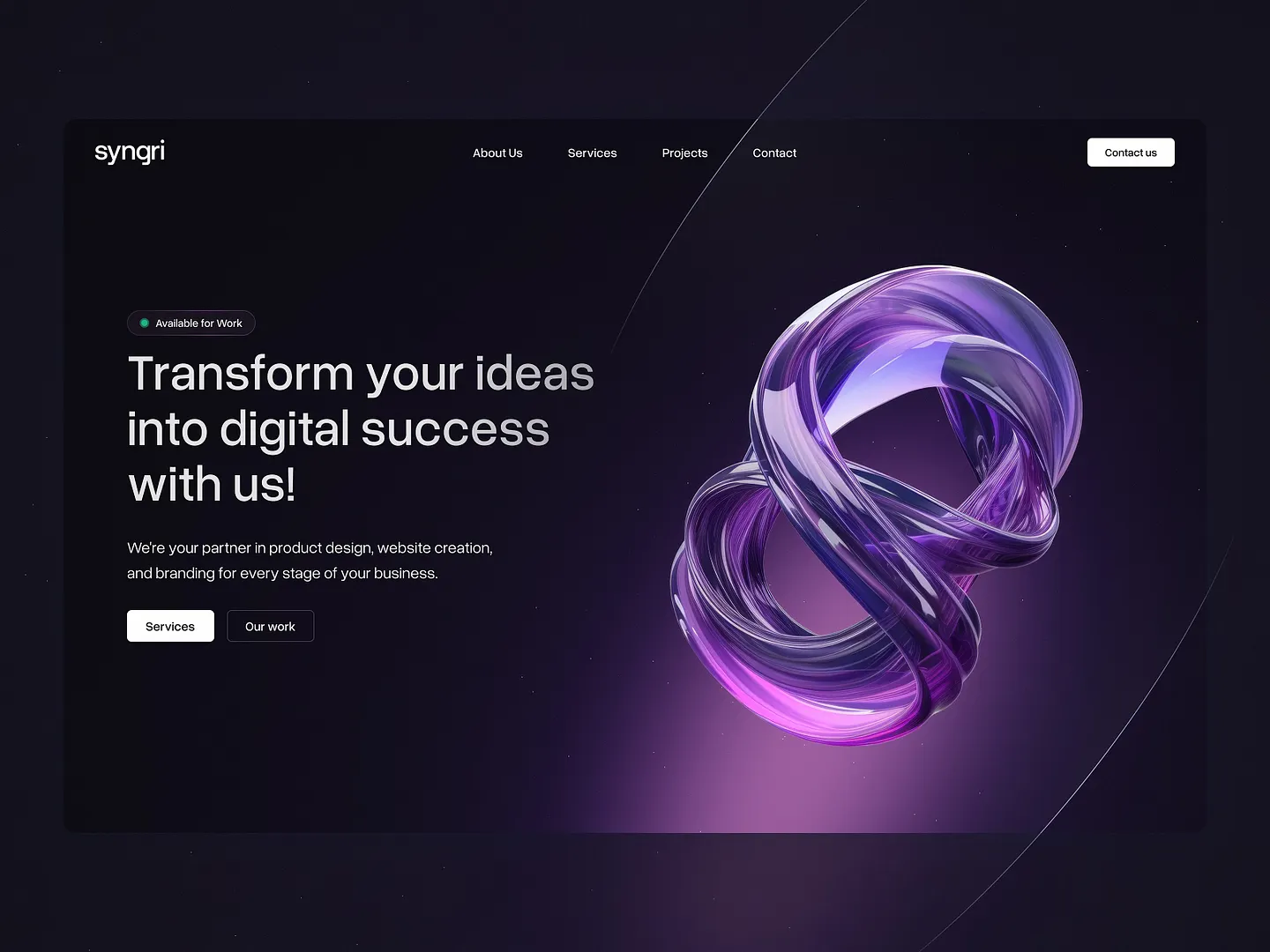 Innovative Tagline Section Design for Digital Success